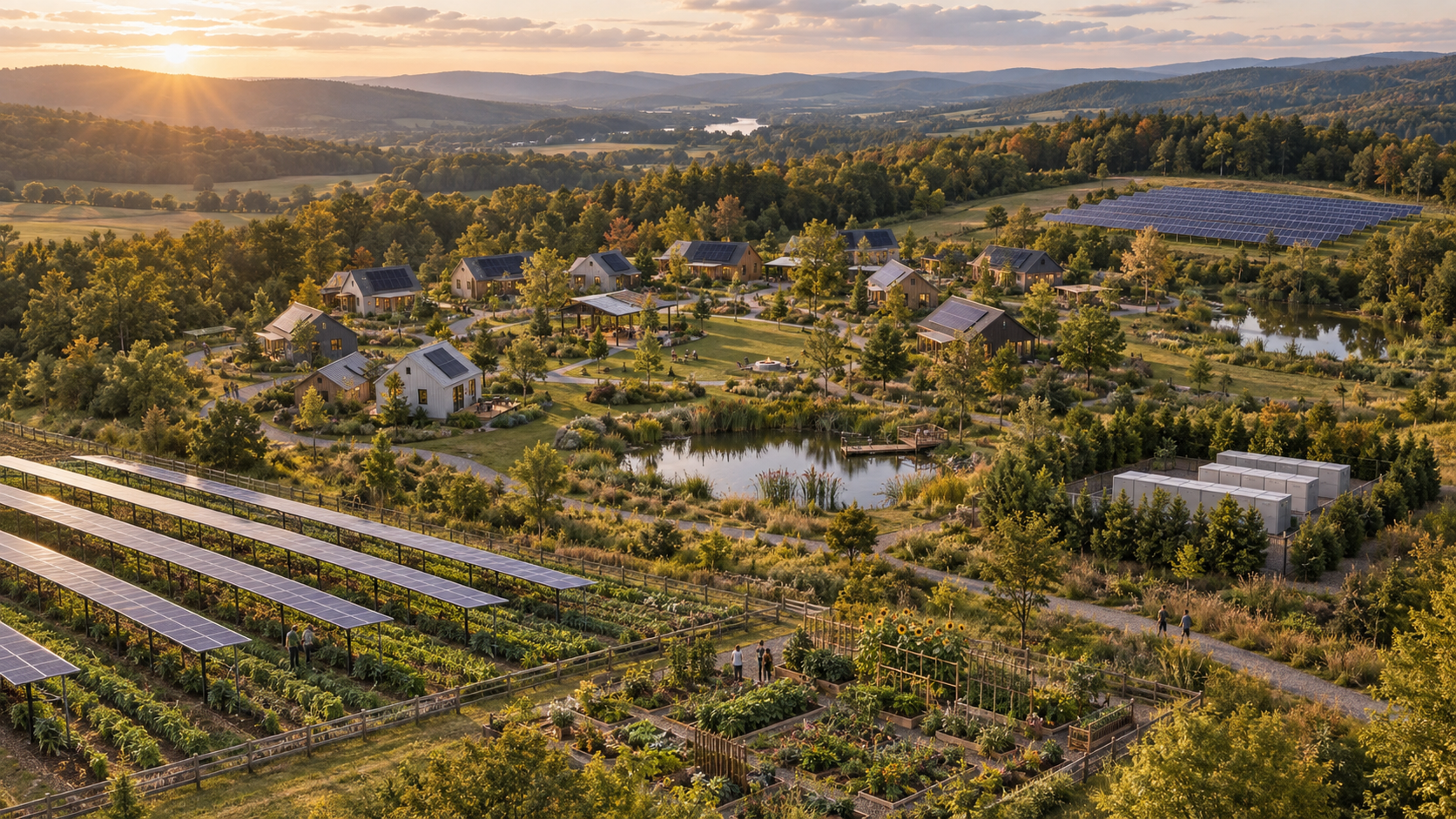 Concept visualization of DFREL's proposed resilient off-grid community
